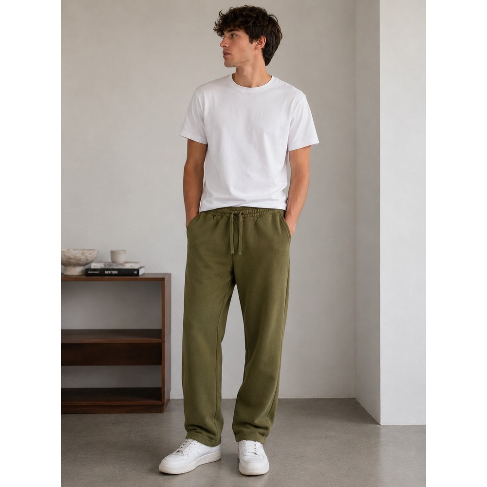 Hollister Mens Sweatpants Medium Olive Green Athleisure Casual Comfortcore